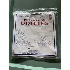 Perle Edge Doilies Parasol Lady Set of 2 - 12" Round Doilies Jack Dempsey